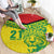 Custom Guyana Golden Jaguars Round Carpet Heritage Flame Edition - Wonder Print Shop