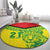 Custom Guyana Golden Jaguars Round Carpet Heritage Flame Edition - Wonder Print Shop