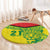 Custom Guyana Golden Jaguars Round Carpet Heritage Flame Edition - Wonder Print Shop