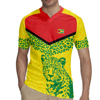 Custom Guyana Golden Jaguars Rugby Jersey Heritage Flame Edition - Wonder Print Shop