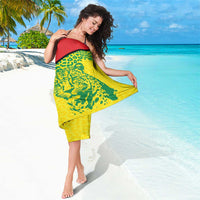 Custom Guyana Golden Jaguars Sarong Heritage Flame Edition - Wonder Print Shop