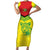 Custom Guyana Golden Jaguars Short Sleeve Bodycon Dress Heritage Flame Edition - Wonder Print Shop