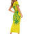 Custom Guyana Golden Jaguars Short Sleeve Bodycon Dress Heritage Flame Edition - Wonder Print Shop