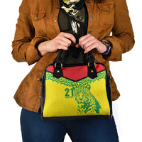 Custom Guyana Golden Jaguars Shoulder Handbag Heritage Flame Edition - Wonder Print Shop