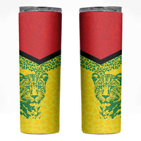 Custom Guyana Golden Jaguars Skinny Tumbler Heritage Flame Edition - Wonder Print Shop