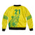 Custom Guyana Golden Jaguars Sleeve Zip Bomber Jacket Heritage Flame Edition - Wonder Print Shop