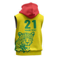 Custom Guyana Golden Jaguars Sleeveless Hoodie Heritage Flame Edition - Wonder Print Shop