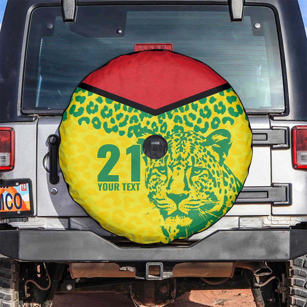 Custom Guyana Golden Jaguars Spare Tire Cover Heritage Flame Edition - Wonder Print Shop