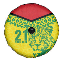 Custom Guyana Golden Jaguars Spare Tire Cover Heritage Flame Edition - Wonder Print Shop