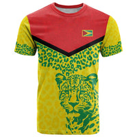 Custom Guyana Golden Jaguars T Shirt Heritage Flame Edition - Wonder Print Shop