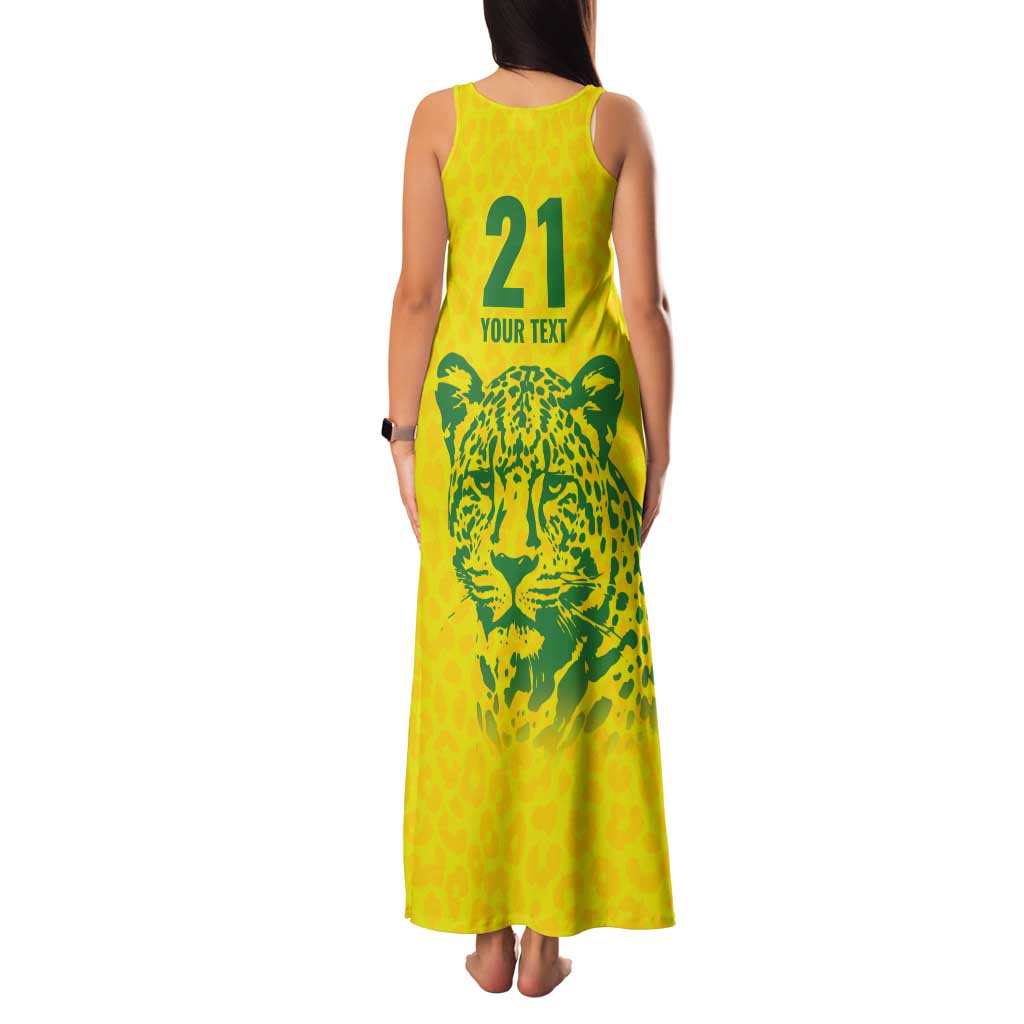Custom Guyana Golden Jaguars Tank Maxi Dress Heritage Flame Edition - Wonder Print Shop