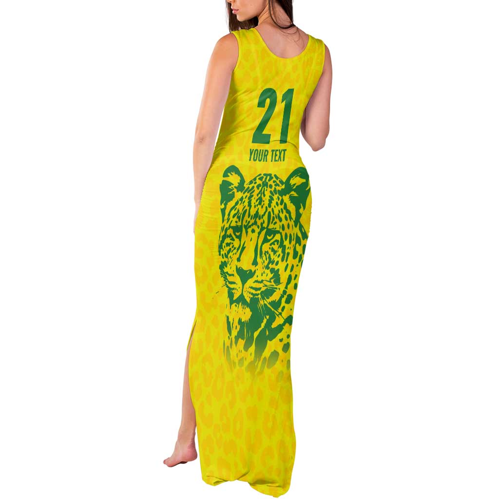 Custom Guyana Golden Jaguars Tank Maxi Dress Heritage Flame Edition - Wonder Print Shop