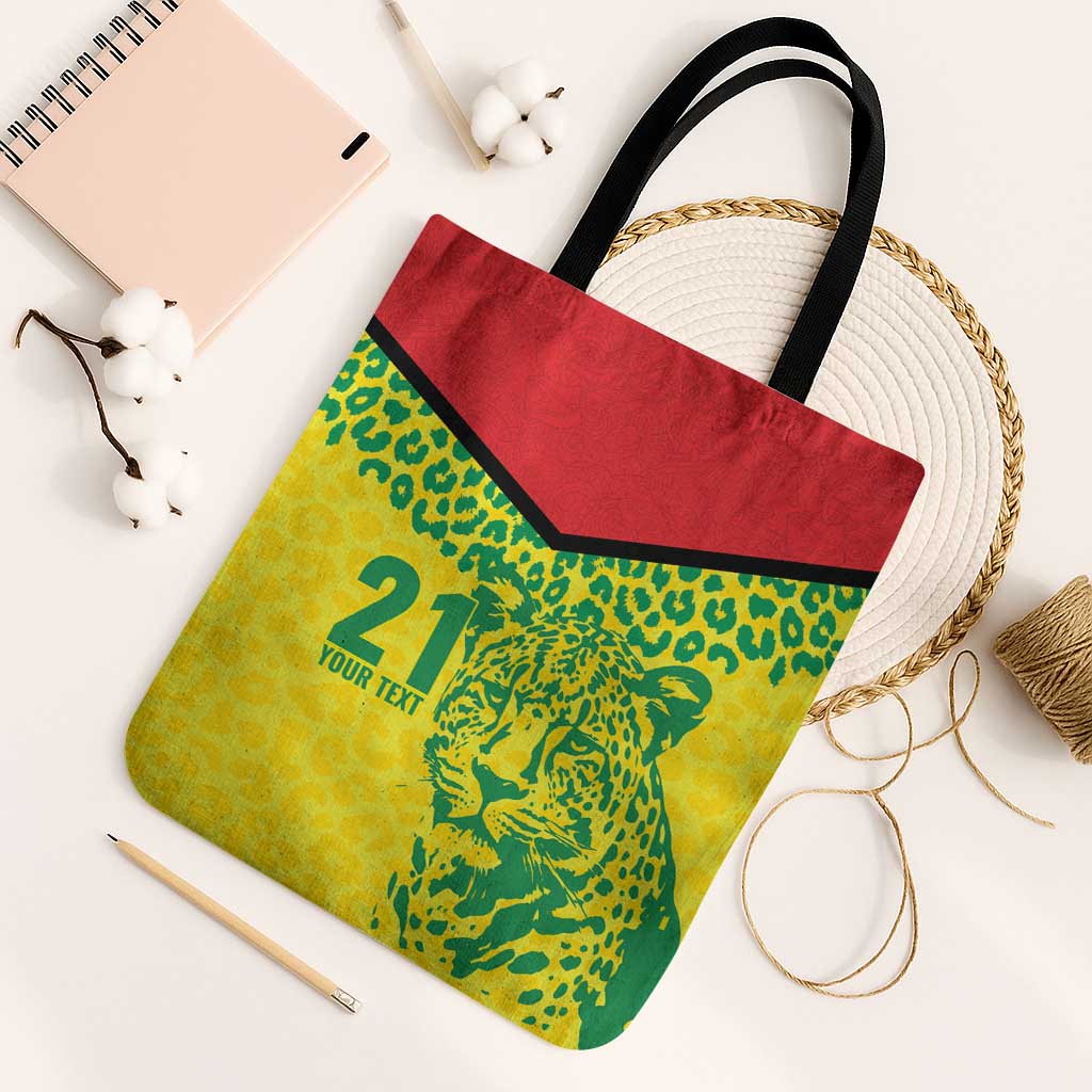 Custom Guyana Golden Jaguars Tote Bag Heritage Flame Edition - Wonder Print Shop