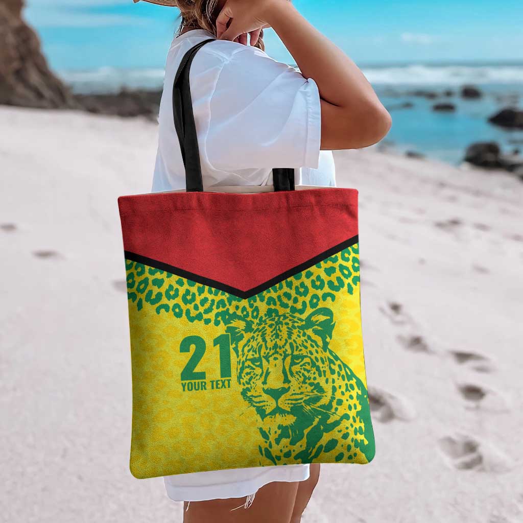 Custom Guyana Golden Jaguars Tote Bag Heritage Flame Edition - Wonder Print Shop