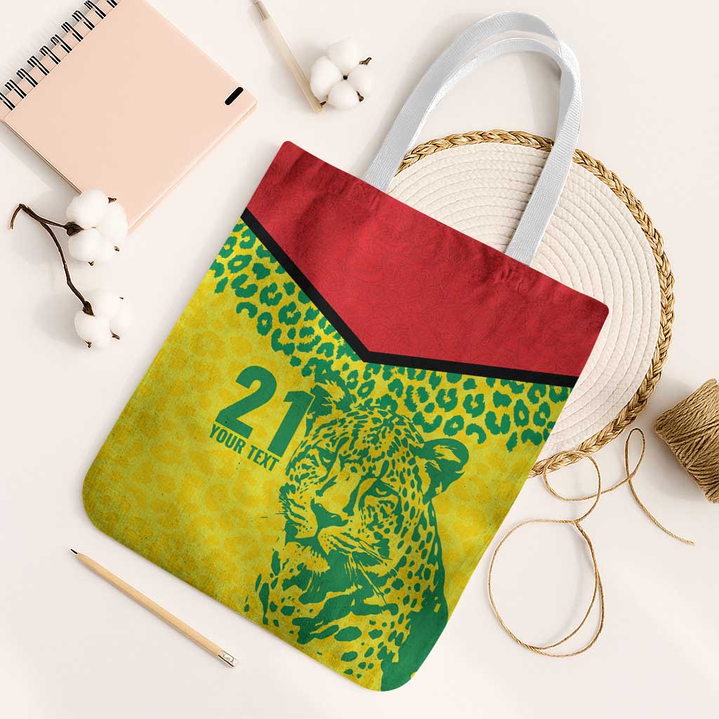 Custom Guyana Golden Jaguars Tote Bag Heritage Flame Edition - Wonder Print Shop
