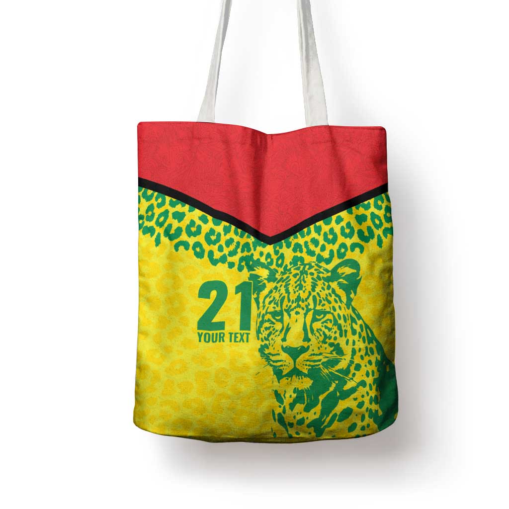 Custom Guyana Golden Jaguars Tote Bag Heritage Flame Edition - Wonder Print Shop