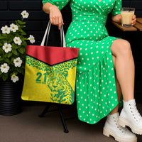 Custom Guyana Golden Jaguars Tote Bag Heritage Flame Edition - Wonder Print Shop