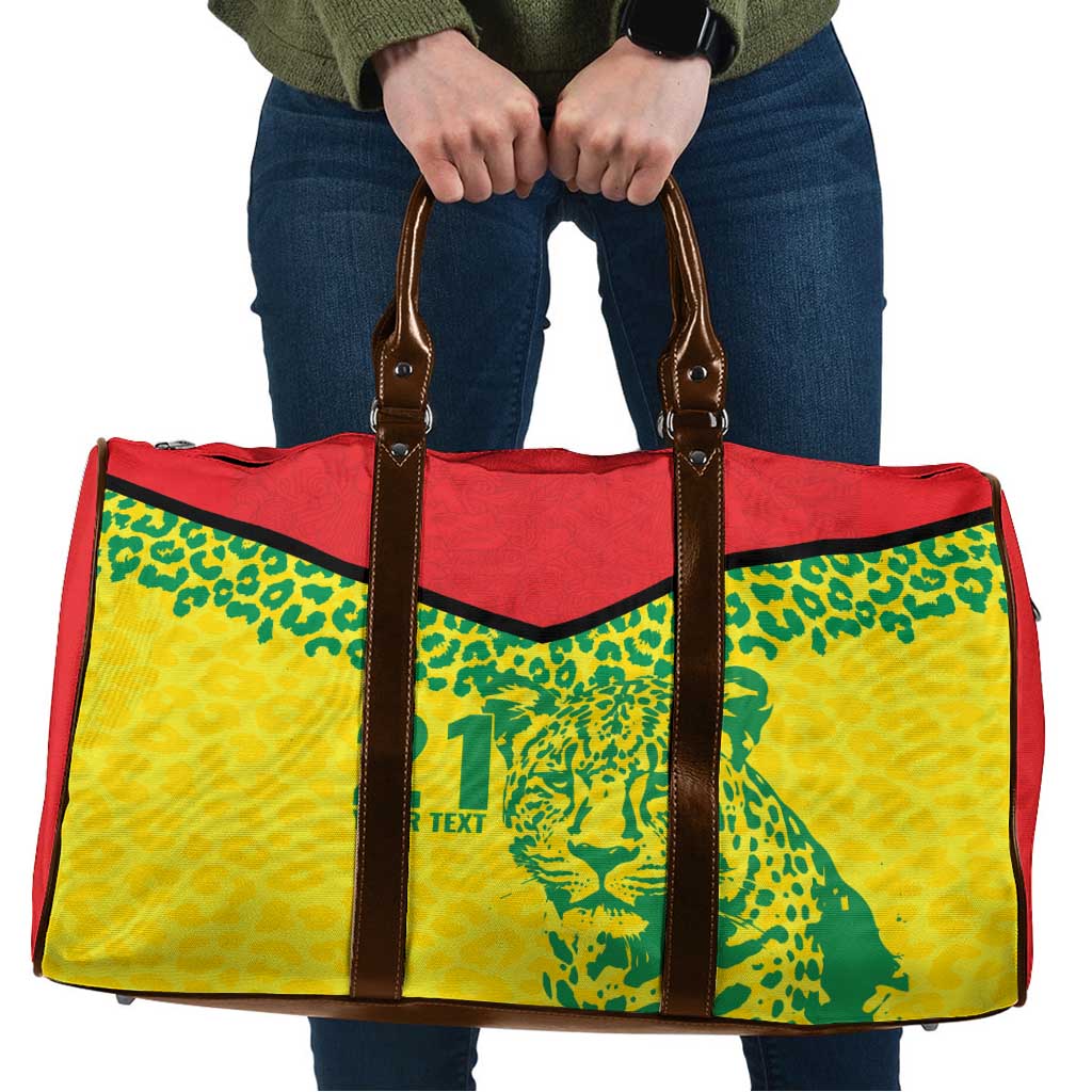 Custom Guyana Golden Jaguars Travel Bag Heritage Flame Edition - Wonder Print Shop