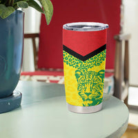 Custom Guyana Golden Jaguars Tumbler Cup Heritage Flame Edition - Wonder Print Shop