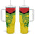 Custom Guyana Golden Jaguars Tumbler With Handle Heritage Flame Edition - Wonder Print Shop