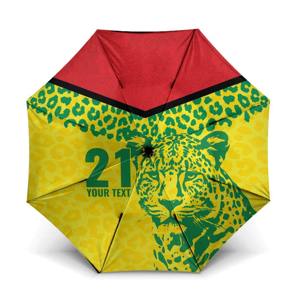 Custom Guyana Golden Jaguars Umbrella Heritage Flame Edition - Wonder Print Shop