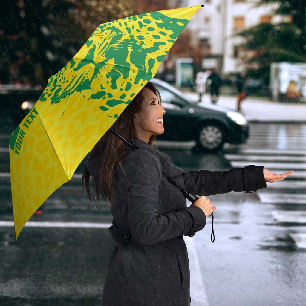 Custom Guyana Golden Jaguars Umbrella Heritage Flame Edition - Wonder Print Shop