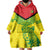 Custom Guyana Golden Jaguars Wearable Blanket Hoodie Heritage Flame Edition - Wonder Print Shop