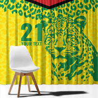 Custom Guyana Golden Jaguars Window Curtain Heritage Flame Edition - Wonder Print Shop