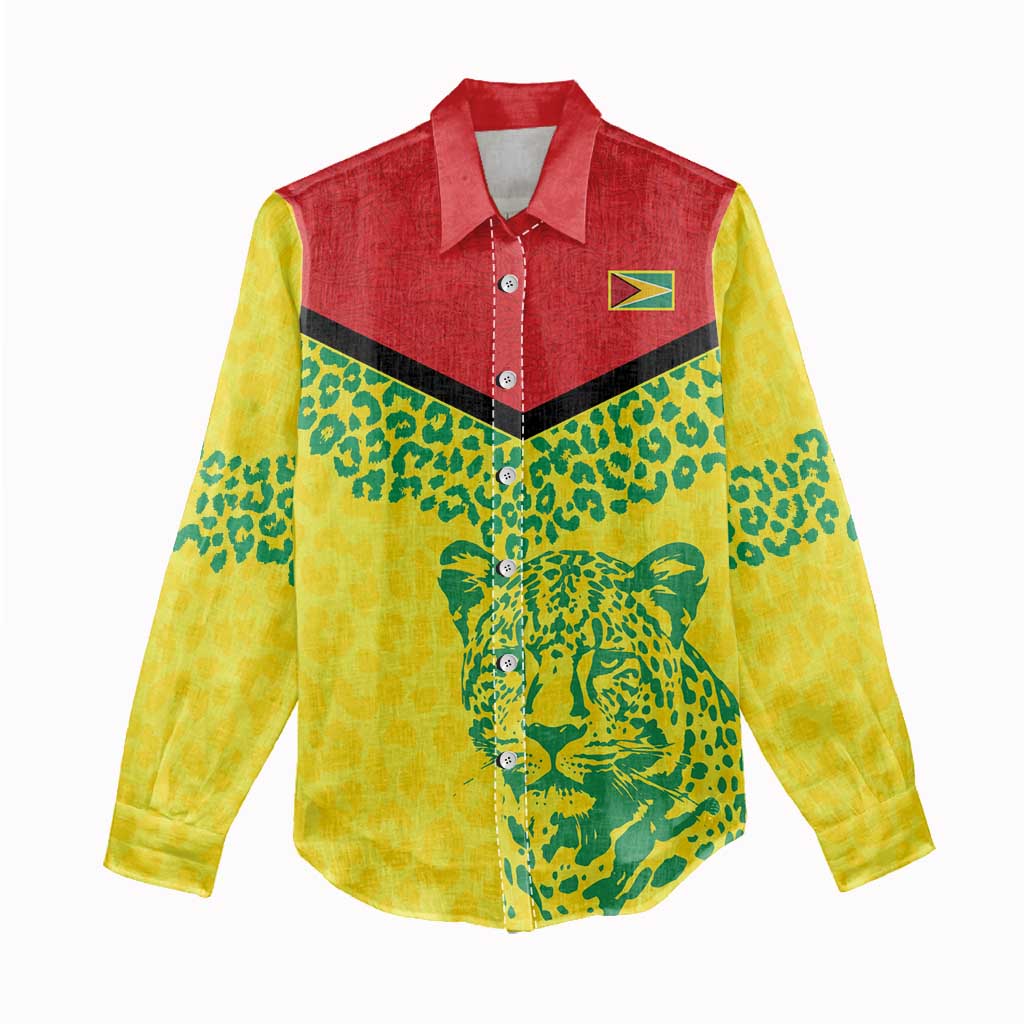 Custom Guyana Golden Jaguars Women Casual Shirt Heritage Flame Edition - Wonder Print Shop