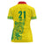 Custom Guyana Golden Jaguars Women Polo Shirt Heritage Flame Edition - Wonder Print Shop
