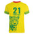 Custom Guyana Golden Jaguars Women V-Neck T-Shirt Heritage Flame Edition - Wonder Print Shop