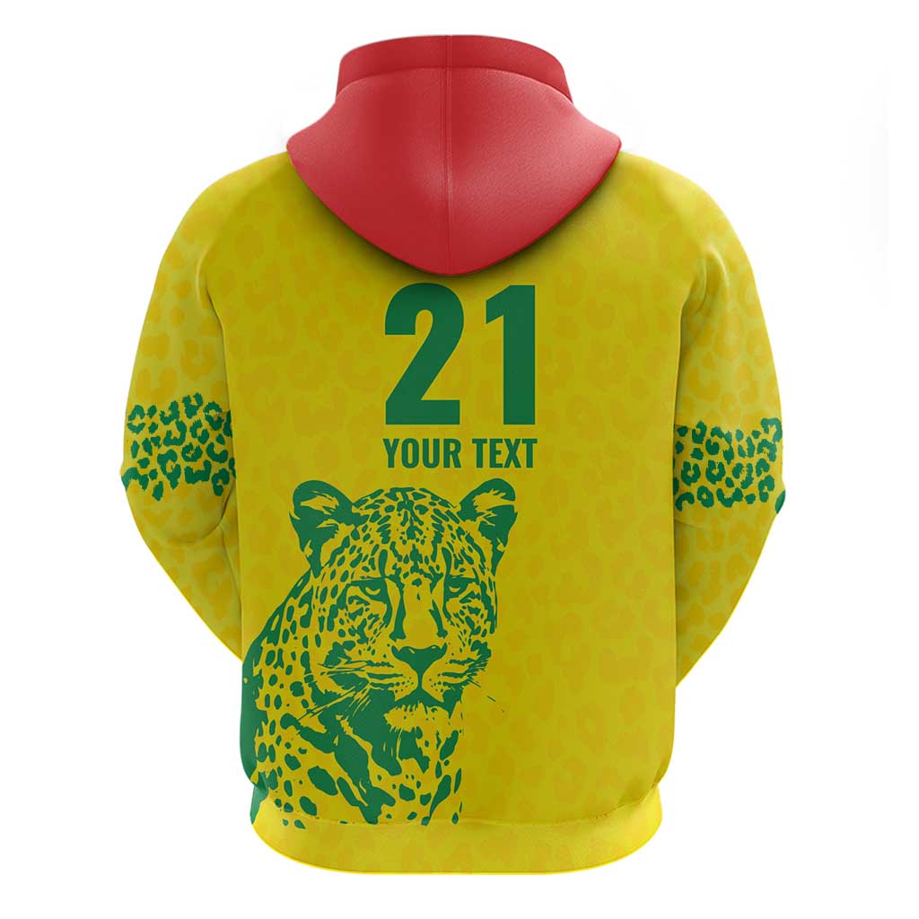 Custom Guyana Golden Jaguars Zip Hoodie Heritage Flame Edition - Wonder Print Shop