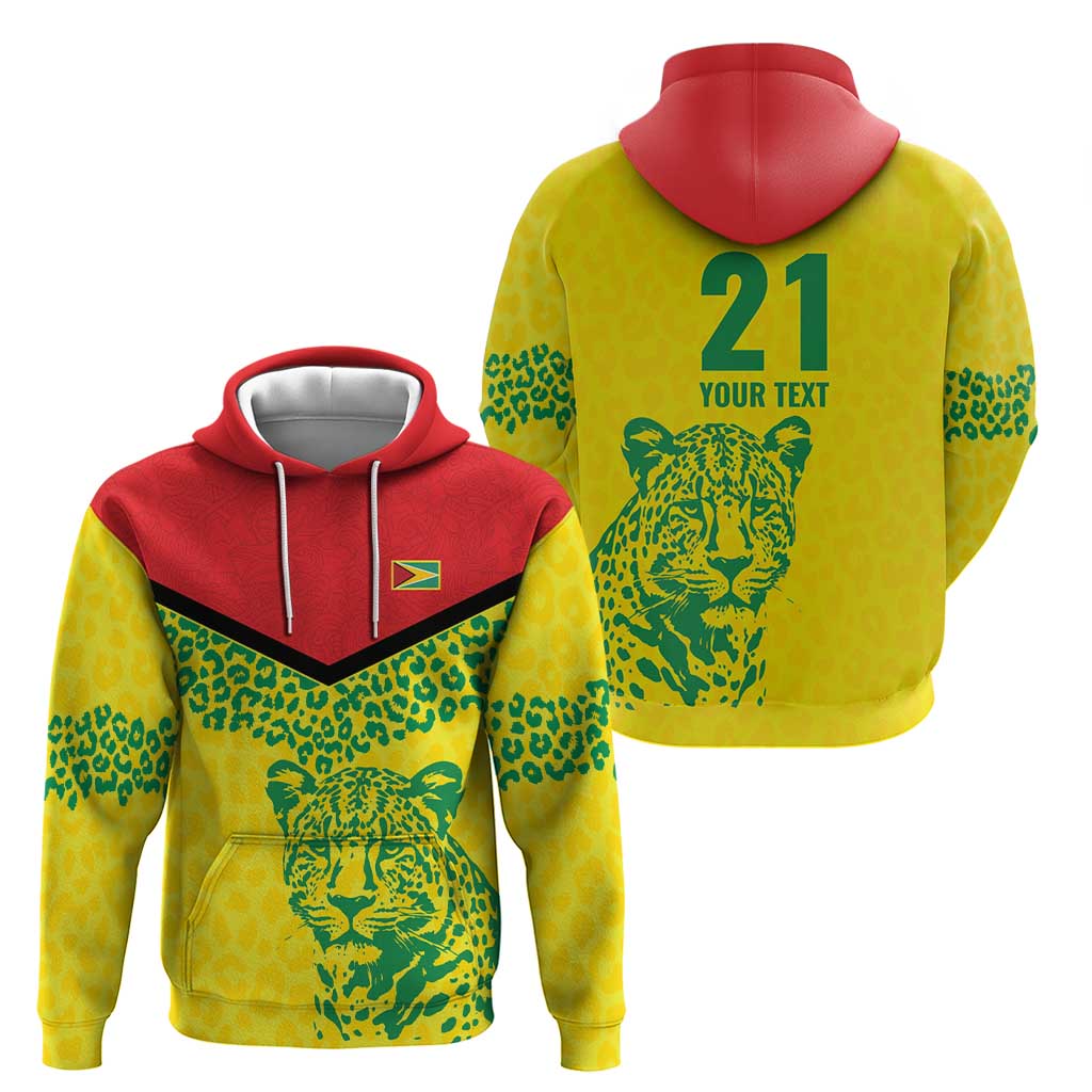 Custom Guyana Golden Jaguars Zip Hoodie Heritage Flame Edition - Wonder Print Shop