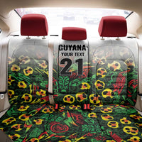 Custom Guyana Football Back Car Seat Cover Spirit of the Jaguar - White - Wonder Print Shop