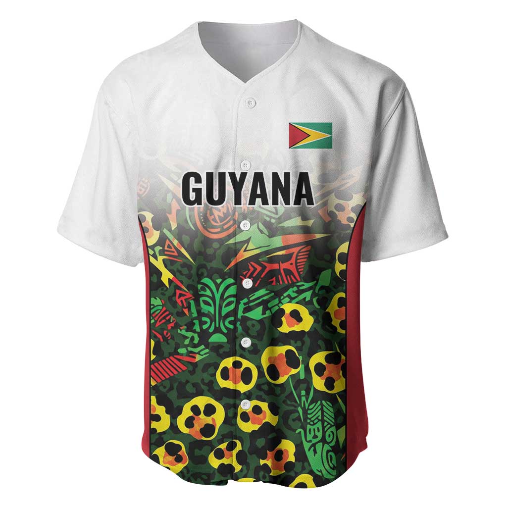 Custom Guyana Football Baseball Jersey Spirit of the Jaguar - White - Wonder Print Shop