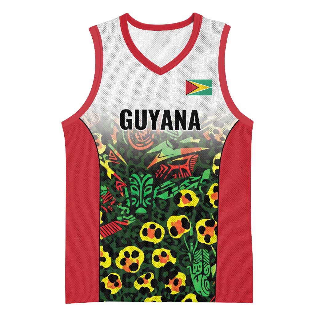 Custom Guyana Football Basketball Jersey Spirit of the Jaguar - White - Wonder Print Shop