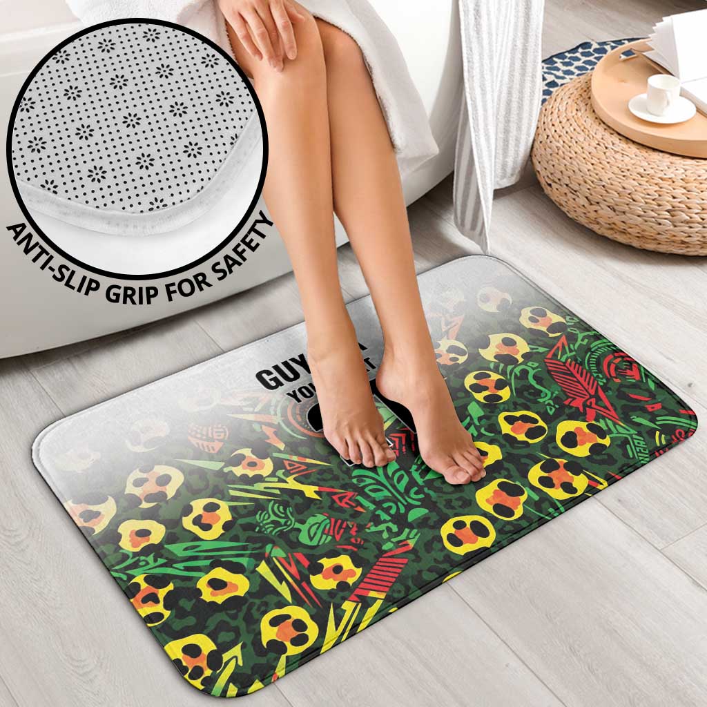 Custom Guyana Football Bathroom Set Spirit of the Jaguar - White - Wonder Print Shop