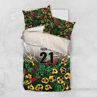 Custom Guyana Football Bedding Set Spirit of the Jaguar - White - Wonder Print Shop