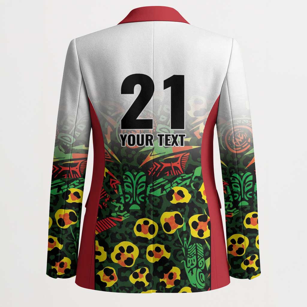 Custom Guyana Football Blazer Spirit of the Jaguar - White - Wonder Print Shop