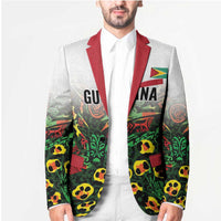 Custom Guyana Football Blazer Spirit of the Jaguar - White - Wonder Print Shop