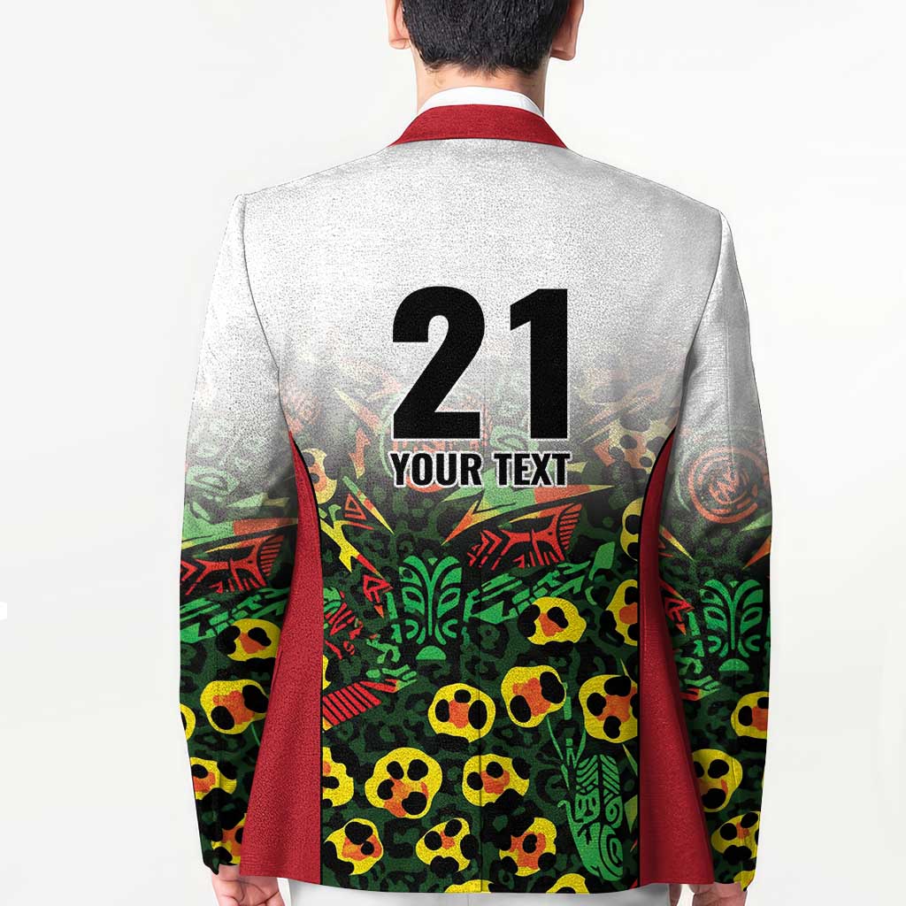 Custom Guyana Football Blazer Spirit of the Jaguar - White - Wonder Print Shop