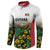 Custom Guyana Football Button Sweatshirt Spirit of the Jaguar - White - Wonder Print Shop