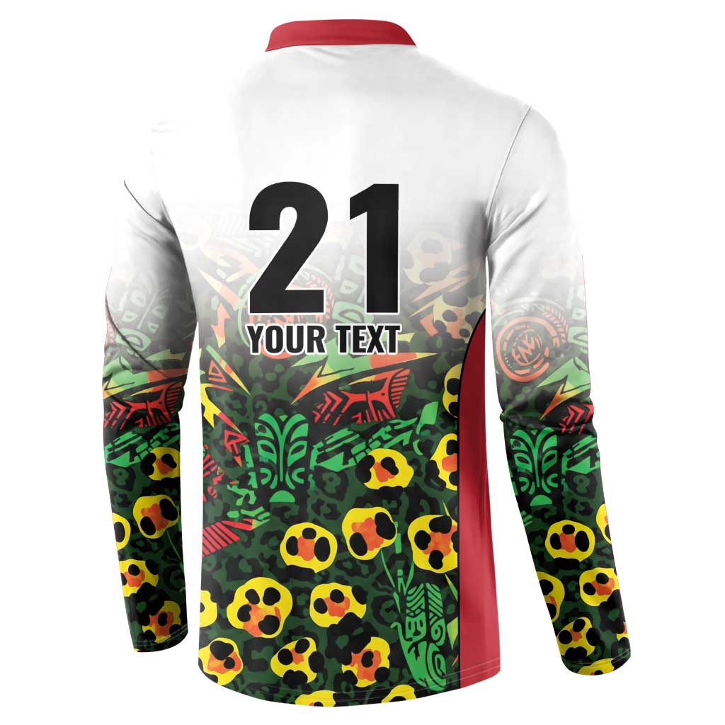 Custom Guyana Football Button Sweatshirt Spirit of the Jaguar - White - Wonder Print Shop