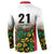 Custom Guyana Football Button Sweatshirt Spirit of the Jaguar - White - Wonder Print Shop