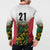 Custom Guyana Football Button Sweatshirt Spirit of the Jaguar - White - Wonder Print Shop