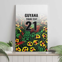 Custom Guyana Football Canvas Wall Art Spirit of the Jaguar - White - Wonder Print Shop