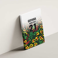 Custom Guyana Football Canvas Wall Art Spirit of the Jaguar - White - Wonder Print Shop