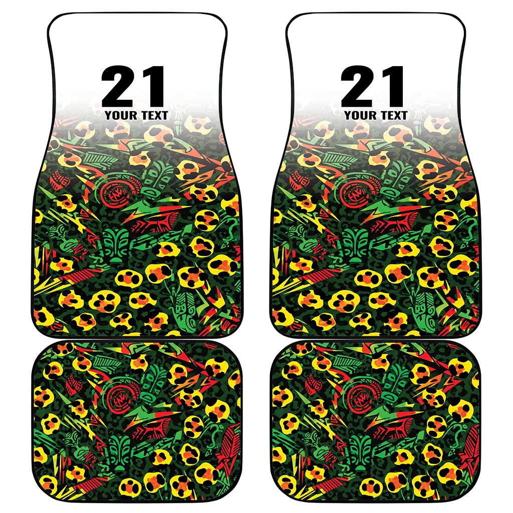 Custom Guyana Football Car Mats Spirit of the Jaguar - White - Wonder Print Shop
