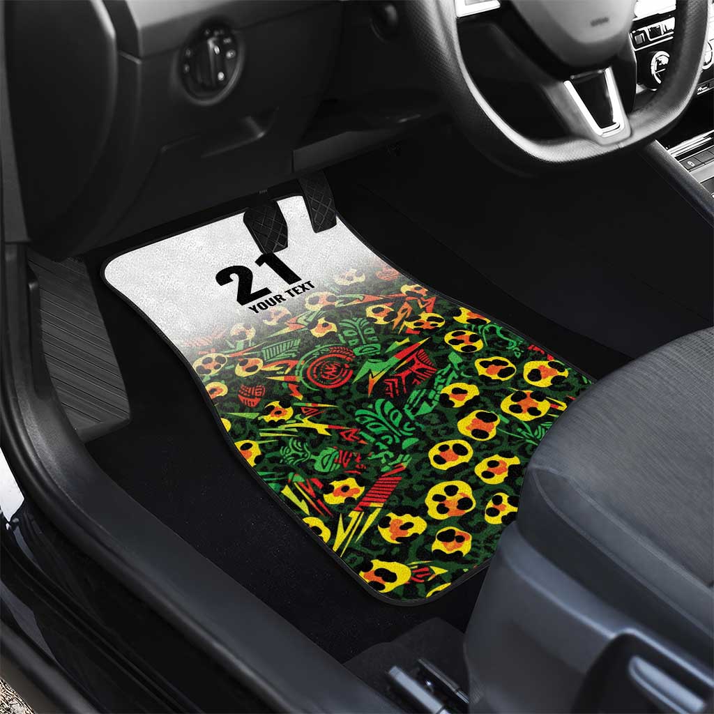 Custom Guyana Football Car Mats Spirit of the Jaguar - White - Wonder Print Shop