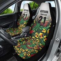 Custom Guyana Football Car Seat Cover Spirit of the Jaguar - White - Wonder Print Shop